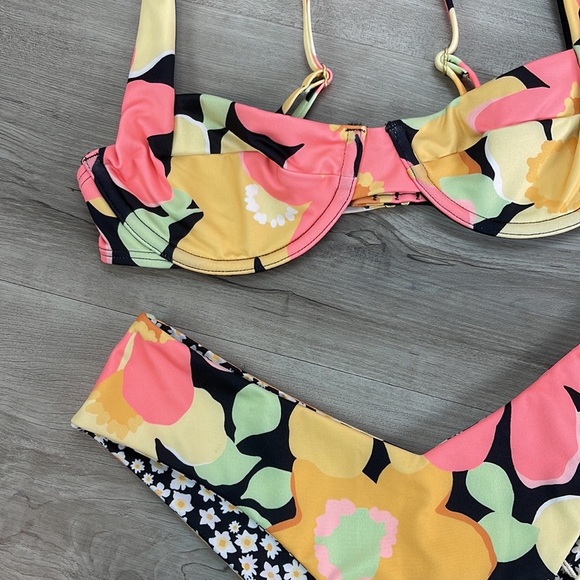 🔆BILLABONG🔆 PRETTY DAZE UNDERWIRE PRETTY DAZE FIJI BIKINI SET - Picture 7 of 16